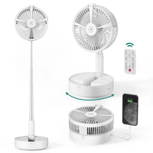 Load image into Gallery viewer, Uarter Rechargeable Fan Portable Foldable Fan with Misting Feature , 7200mA Battery Capacity , Misting Fan Suited for a Refreshing and Cooling Experience Perfect for Home, Office, and Outdoor