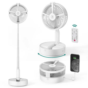 Uarter Rechargeable Fan Portable Foldable Fan with Misting Feature , 7200mA Battery Capacity , Misting Fan Suited for a Refreshing and Cooling Experience Perfect for Home, Office, and Outdoor
