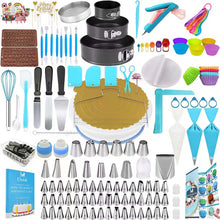 Load image into Gallery viewer, Uarter Cake Decorating Kit Supplies 512 Pcs with Cake Turntable Icing Tips Piping Bags Spatulas Decoration Pen, Flower Nails